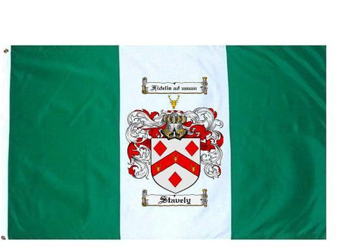 Stavely family crest coat of arms flag