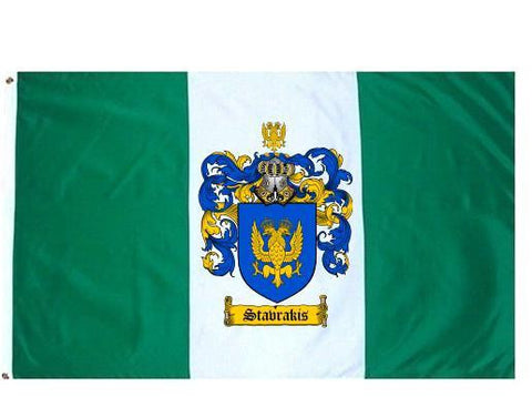 Stavrakis family crest coat of arms flag