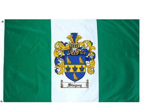 Staycey family crest coat of arms flag