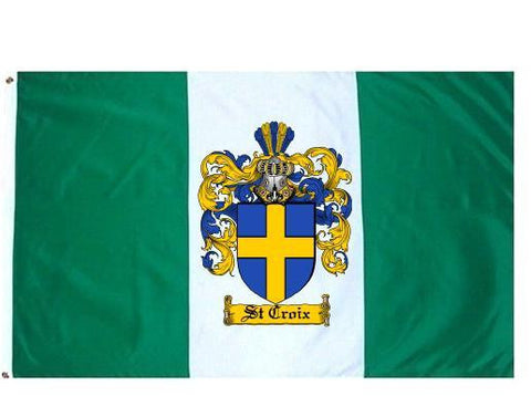 Stcroix family crest coat of arms flag