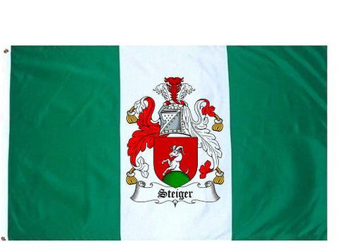 Steiger family crest coat of arms flag