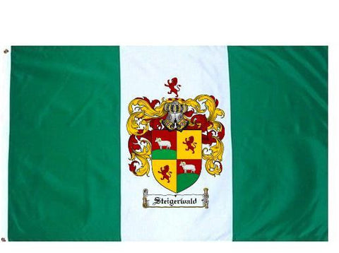 Steigerwald family crest coat of arms flag