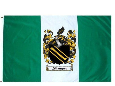 Stemper family crest coat of arms flag