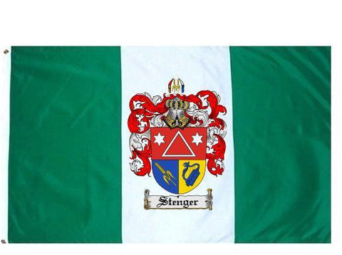 Stenger family crest coat of arms flag