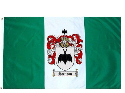 Stenson family crest coat of arms flag