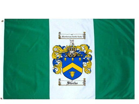 Sterke family crest coat of arms flag