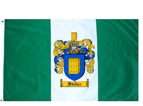 Stetler family crest coat of arms flag