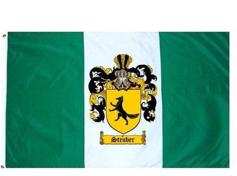 Steuber family crest coat of arms flag