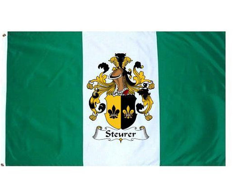 Steurer family crest coat of arms flag