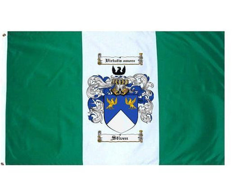 Stiven family crest coat of arms flag