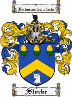 Storke coat of arms family crest download