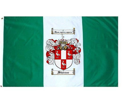 Storrer family crest coat of arms flag