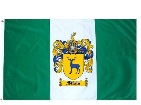 Strain family crest coat of arms flag