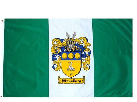 Strandberg family crest coat of arms flag