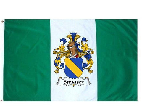 Strasser family crest coat of arms flag