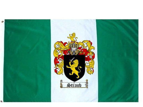 Straub family crest coat of arms flag