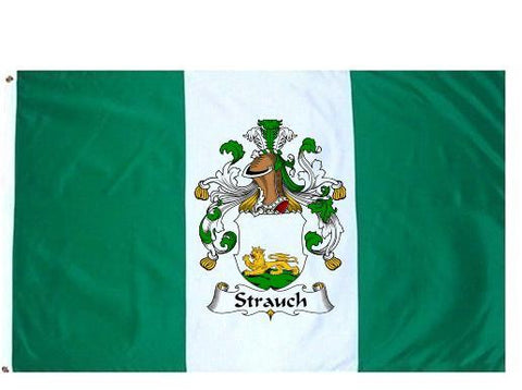 Strauch family crest coat of arms flag
