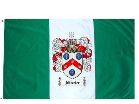 Streeter family crest coat of arms flag