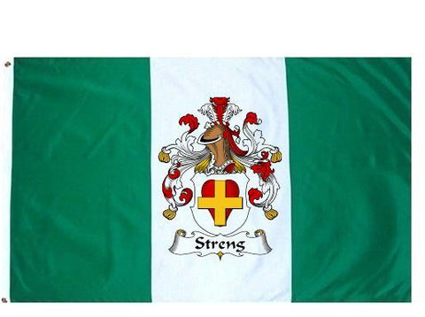 Streng family crest coat of arms flag