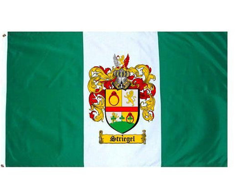 Striegel family crest coat of arms flag