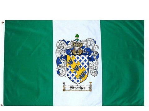 Strother family crest coat of arms flag