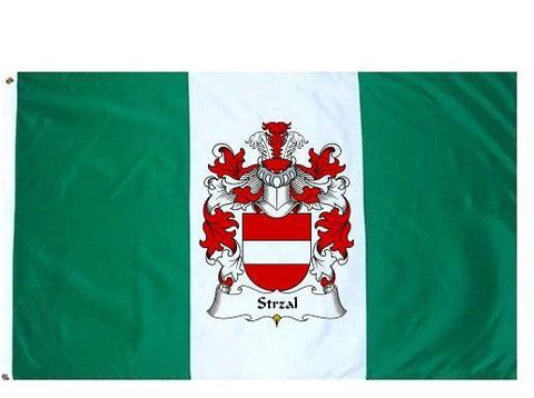 Strzal family crest coat of arms flag