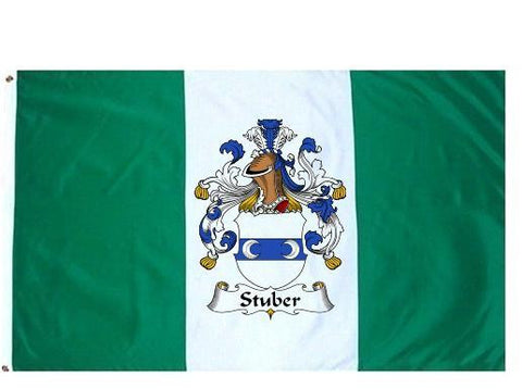 Stuber family crest coat of arms flag