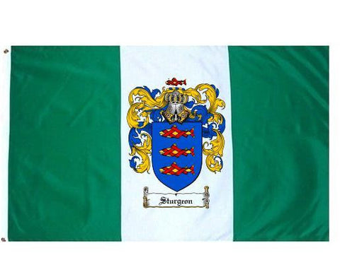 Sturgeon family crest coat of arms flag