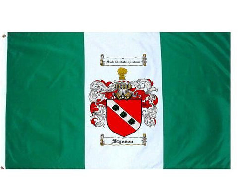 Stynson family crest coat of arms flag