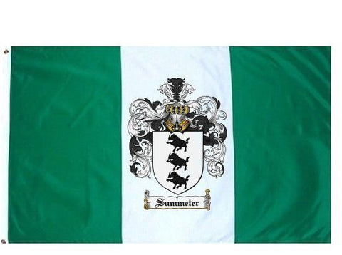 Summeter family crest coat of arms flag