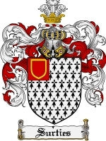 Surties coat of arms family crest download