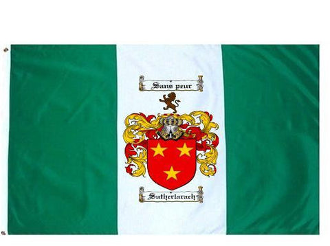 Sutherlarach family crest coat of arms flag