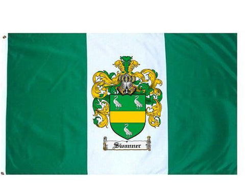 Swanner family crest coat of arms flag