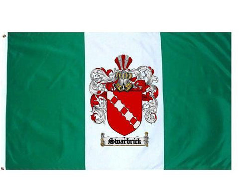 Swarbrick family crest coat of arms flag