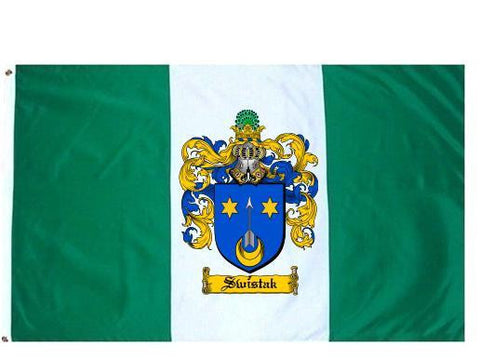 Swistak family crest coat of arms flag