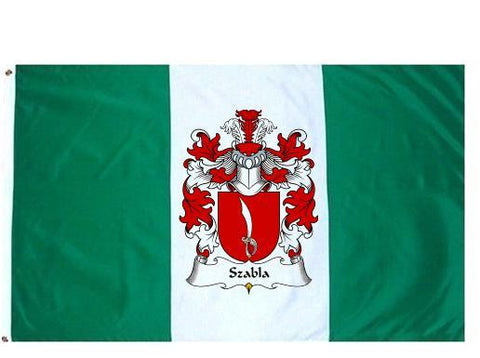 Szabla family crest coat of arms flag