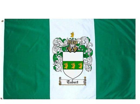 Tabert family crest coat of arms flag