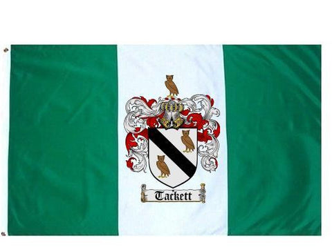 Tackett family crest coat of arms flag