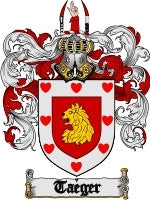 Taeger coat of arms family crest download