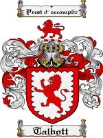 Talbot Etymology Talbott family crest coat of arms emailed to you within 24 hours ...