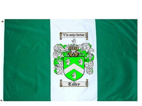 Talley family crest coat of arms flag