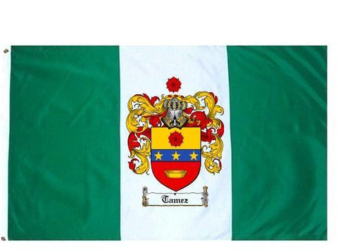Tamez family crest coat of arms flag