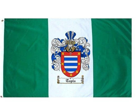 Tapia family crest coat of arms flag