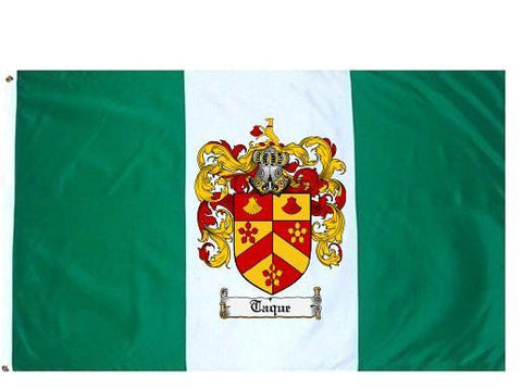 Taque family crest coat of arms flag