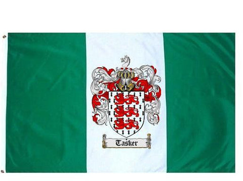 Tasker family crest coat of arms flag