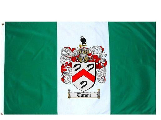 Tatom Coat of Arms Flag / Family Crest Flag – Family Crests / Coat of ...