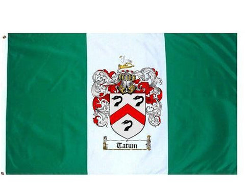 Tatum family crest coat of arms flag