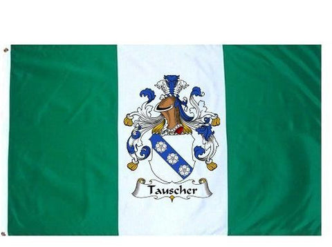 Tauscher family crest coat of arms flag