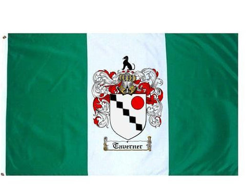 Taverner family crest coat of arms flag