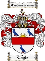 Tayte coat of arms family crest download